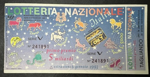 Biglietto lotteria nazionale - lotteria,