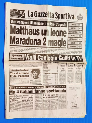 Gazzetta dello sport agosto - gazzetta,
