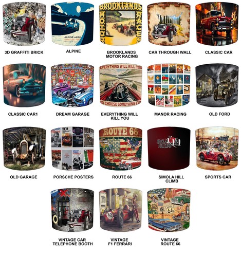 Vintage classic cars - vintage, paralume