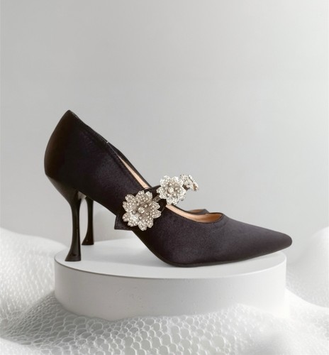 Décolleté raso nero black - raso,