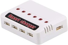 Caricabatterie USB 6 in 1 per batterie LiPo | Hubsan H107D, Syma X5C, modelli RC