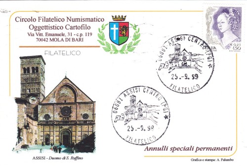 Cartolina assisi centro - , (pg)