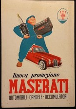 MASERATI Modena automobili candele accumulatori cartolina nv FG