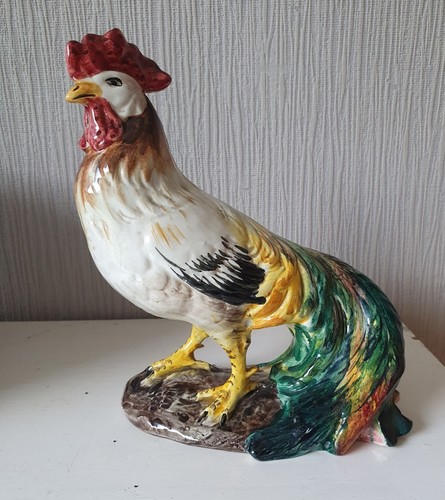 Statua gallo ceramica - in,