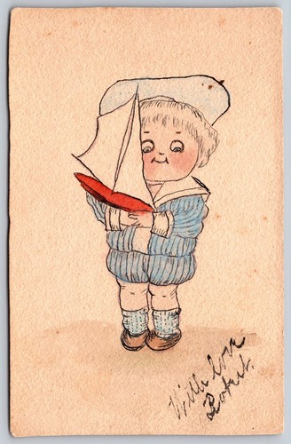 Cartolina epoca ragazzo - cartolina, d'epoca