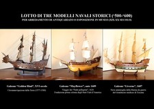 LOTTO DI TRE MODELLI NAVALI STORICI (‘500-‘600), XIX-XX SECOLO
