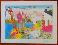 LUCA ALINARI serigrafia a 45 colori 'CARTE CASTELLO CROLLO' (ns. rif. 5)