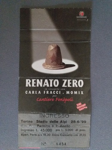 Biglietto concerto renato zero - concerto,