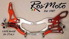 PEDANE ARRETRATE REARSETS KAWASAKI ZX10R 2006-2015 ROSSO RED