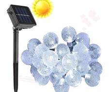 Solar Light White Crystal Ball