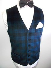 GIUBBINO GILET VELLUTO VELLUTO VELLUTO TARTAN CHECK BLAZER 42 SMOKING TUTA CAPPOTTO SPORTIVO