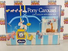 CHICCO PONY CAROUSEL CON CARILLON GIOCO VINTAGE 0-6 MESI NUOVO ANNI 80 CAVALLINI