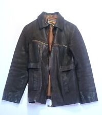 GIACCA/GIACCONE IN PELLE INGLESE TAGLIA S/M INTERACTIVE LEATHERWEAR LONDON