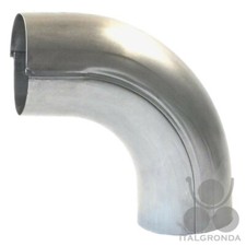 GOMITO CURVA CANALE DISCENDENTE PLUVIALE ZINCATO TONDO 80CM