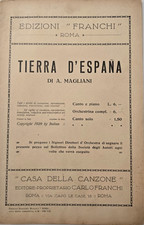 Spartito musicale 1929 Tierra