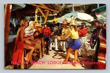 Cartolina d'epoca Nassau Beach Lodge Bahamas Calypso musica 1960