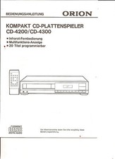  Manuale di istruzioni Handbook of Instruction Orion CD-4200 4300 B-11005