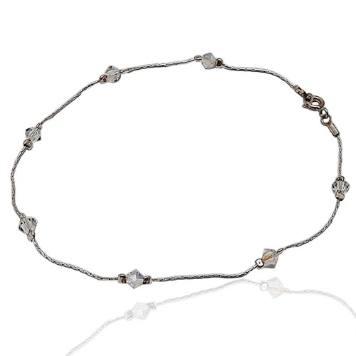 Cavigliera snake argento - snake, cm