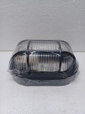 PLAFONIERA TARTARUGA A PARETE PER ESTERNO NERA PORTALAMPADE E27 OVALE IN VETRO