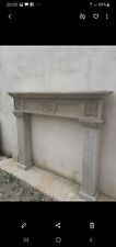 Cornice Camino in pietra Leccese scolpito a mano