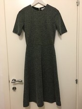 Vestito grigio lungo, maniche corte, taglia S