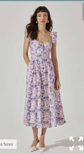 Abito midi grande astr the - abito,