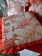 6Cuscini copri sedia imbottiti con gommapiuma volant, 40x40cm laccetti laterali 