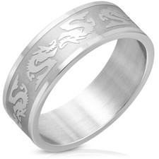 Women Men Steel Engraved