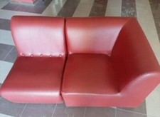 poltroncine design semipelle bordeaux da ufficio o sala d'attesa in ottimo stato