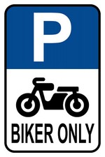 Blechschild 18x12 Biker only