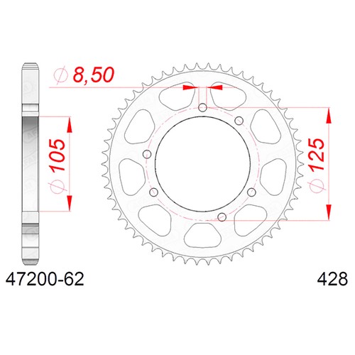 Corona afam acciaio p428 - acciaio,