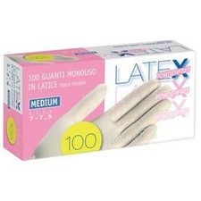 LATEX GUANTI LATTICE BIANCO M