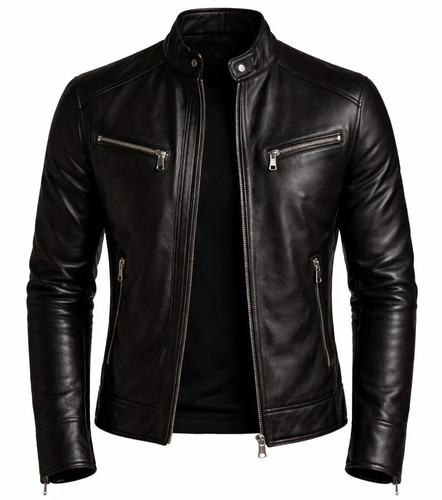 Giacca motociclista uomo nera - giacca,