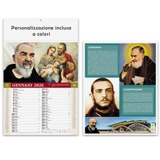 Calendari olandesi modello san pio stampa a colori personalizzata gratis gadget