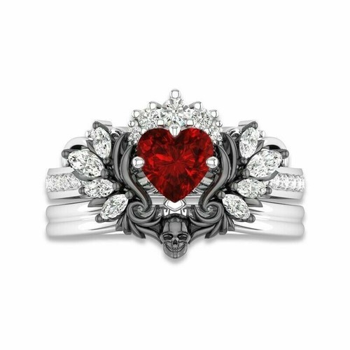 Set anello teschio creato - anello,