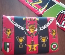 VINTAGE-sciarpa forza Milan vintage + cuscino stadio Milan campione d'Europa