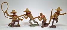 Cowboy Dipinti Set di 4 Personaggi Circa 7cm  Usati