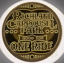 2010 Richland Carousel Park Mansfield Ohio "Good For One Ride" gettone 25 mm