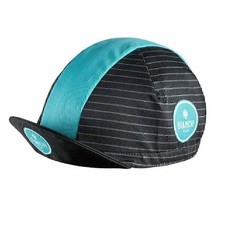 Cappellino ciclismo estivo Bianchi righe nero/celeste
