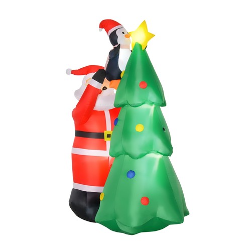 Homcom babbo natale gonfiabile - homcom,