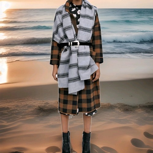 Zara sciarpa donna righe - a,