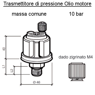 Sensore pressione olio - pressione,
