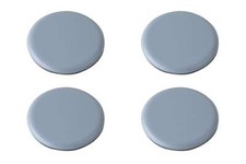 Meister, 645776, EasyGlider autoadesiva, diametro 25 mm, 4 pezzi, grigio (X4C)