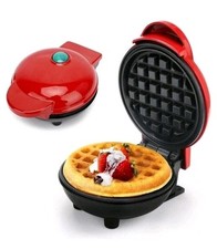 MINI PIASTRA CIALDE PER WAFFLE ANTIADERENTE ELETTRICA DOLCI 350W MACCHINA WAFFLE