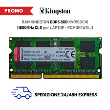 ? NUOVA MEMORIA RAM Kingston KVR16S11/8 8GB DDR3 1600 MHz CL11 SODIMM