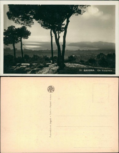 Cartolina savona tramonto - un,