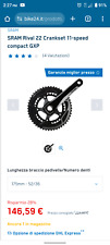 Guarnitura per bici da corsa 11 vel 50/34 compact nuova SRAM rival per movimento