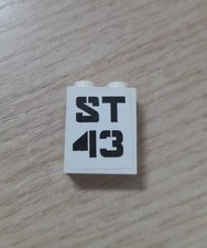 LEGO 813416 Panel 1 x 2 x 2 with SWAT Team ST 43 Sticker with Side Supports