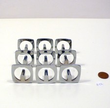 Lotto 9 maniglie manigliette maniglia cromate anni '70 ferramenta vintage antica