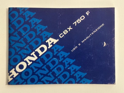 Honda cbx750f libretto uso - cbx750f, e